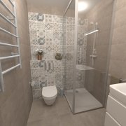 Koupelna včetně WC - render